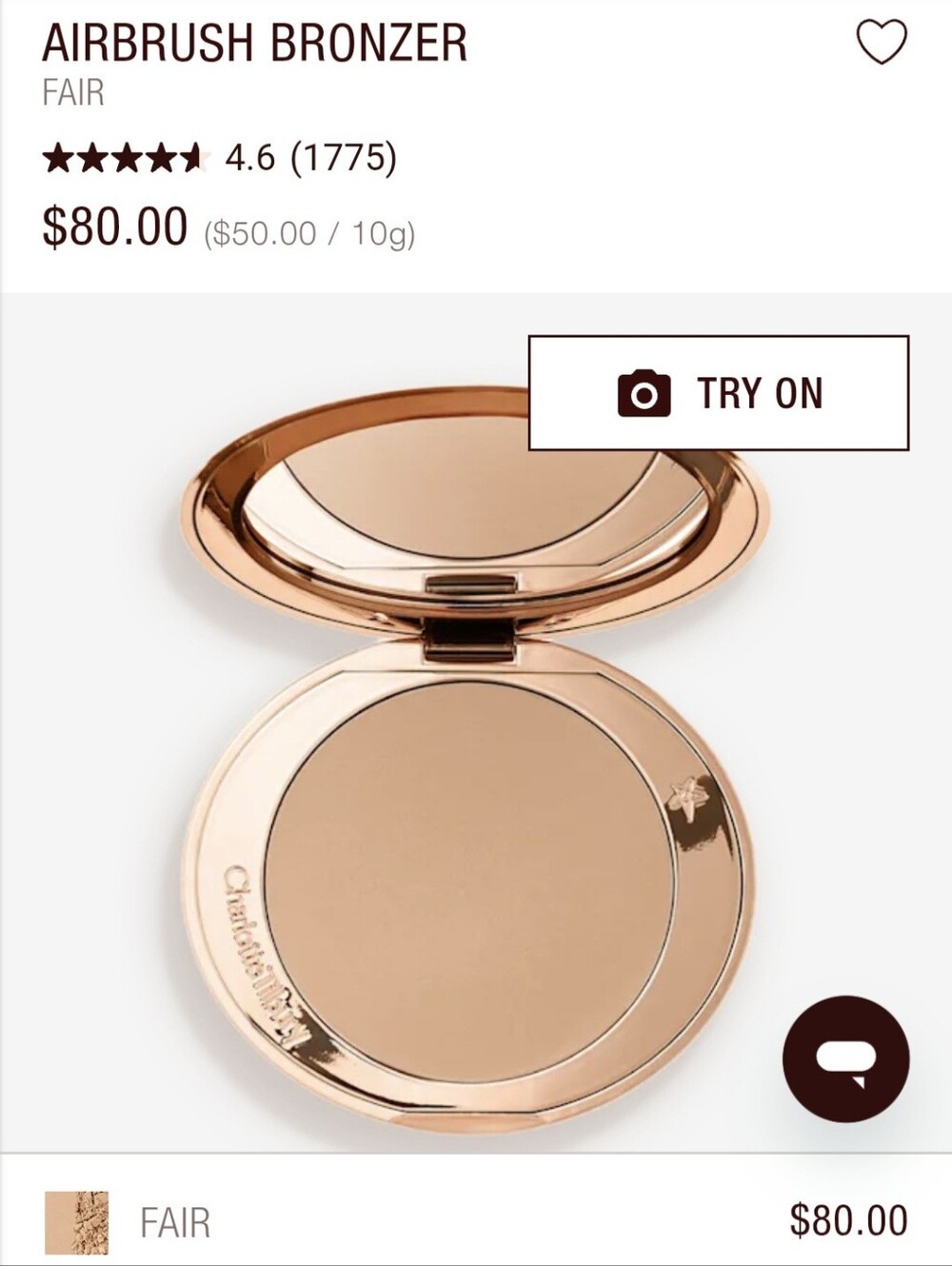 Charlotte Tilbury Airbrush Bronzer (Fair)